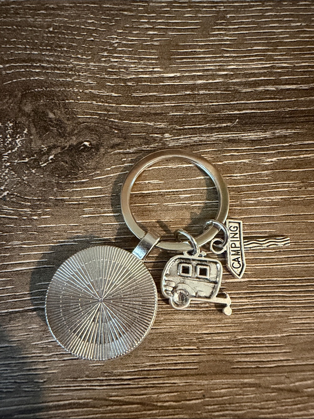 Camping Camper Keychain Home is Where You Park It NEW Key Ring Keyring - Picture 3 of 3